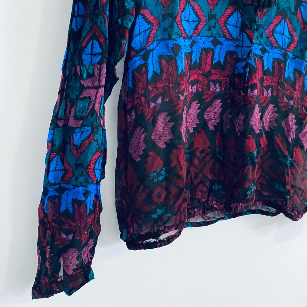 Lucky Brand Semi Sheer Boho Blouse - Picture 4 of 12